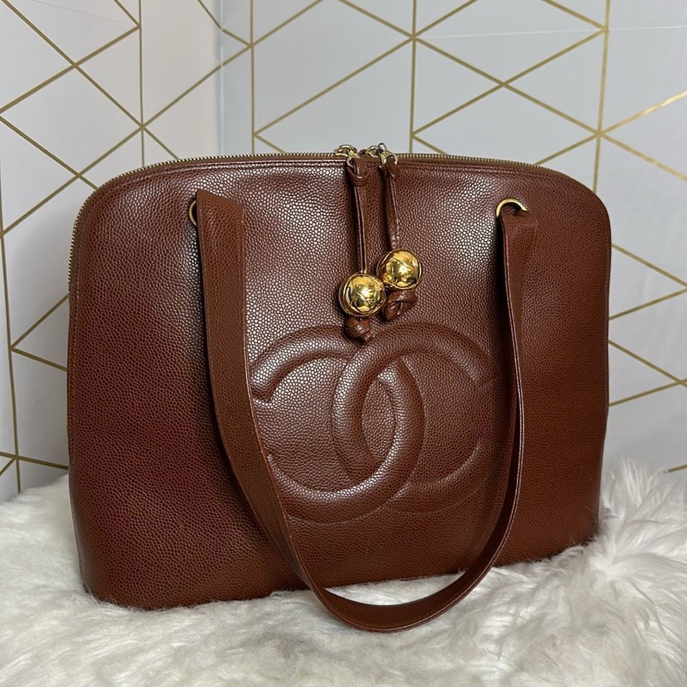💯Authentic Chanel Caviar Double Zipped Handbag🍀 - Picture 6 of 17